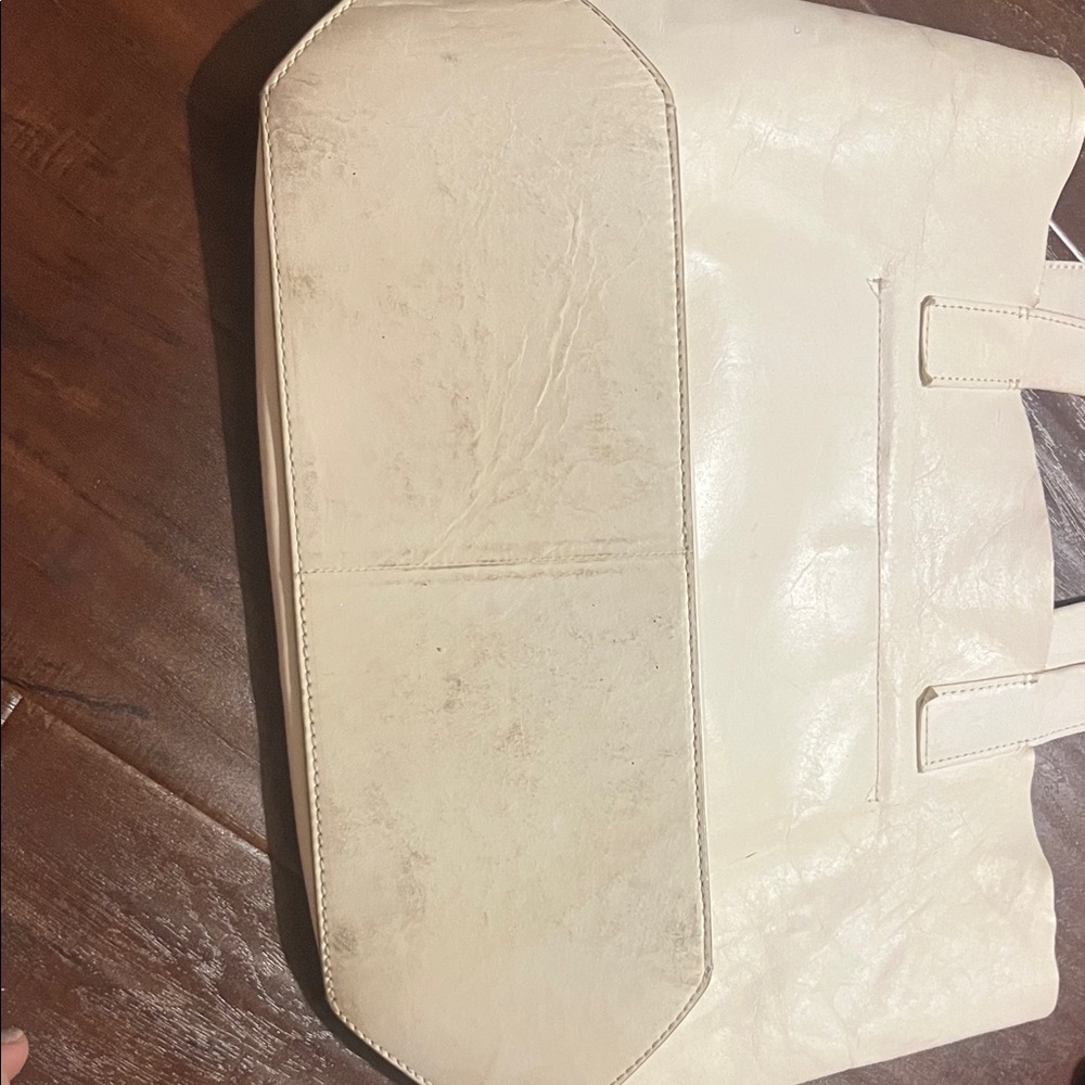 Frye extra large ivory leather tote bag - Picture 6 of 7